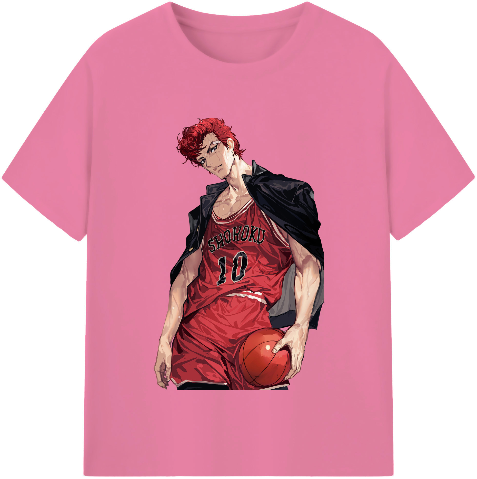 SLAM DUNK／スラムダンク 綿100％半袖Tシャツ（フロントプリント）